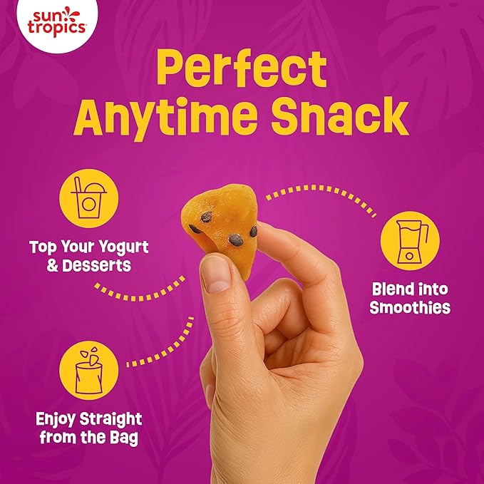 Soft Dried Passion Fruit Snack – Sweet Tangy Tropical Fruit Slices, High in Fiber & Vitamin C, Fat-Free Vegan Snack for Smoothies, Yogurt, On-the-Go Travel Treats – Resealable Pack