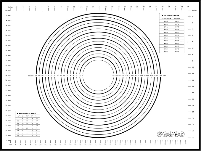 32x24" Extra Large Dough Mat Silicone Baking Mats for Rolling Pastry,Kneading Sourdough Bread Baking Supplies Black