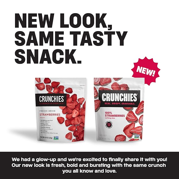 Crunchies Freeze-Dried Fruits, 100% All Natural Crispy Fruit, Non GMO and Kosher, Resealable Freeze Dried Fruit Snack Packs (Very Berry Variety Pack)