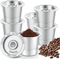 6 Pack Reusable K Cups Coffee Pods for Keurig 1.0: Stainless Steel Refillable K Cup - Reusable Coffee Filter for Keurig 1.0 Coffee Maker, Permanent, Eco-Friendly, Innovative Design