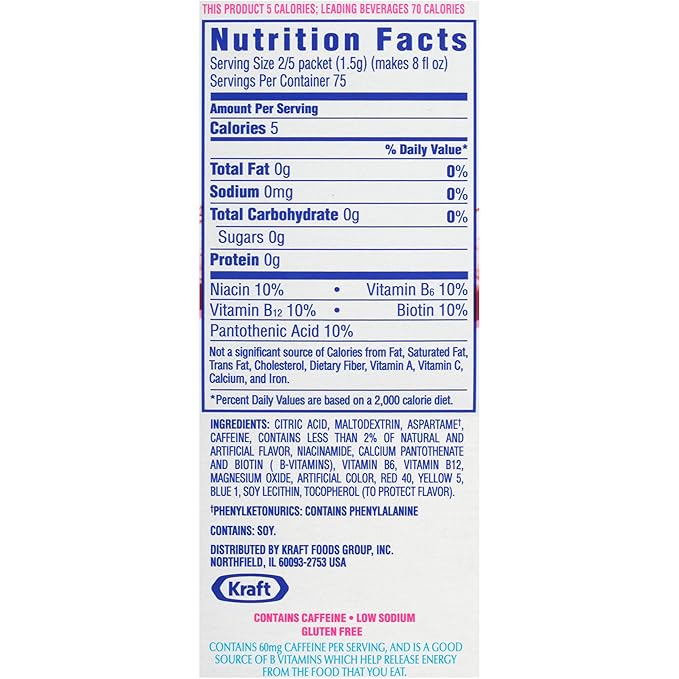 Crystal Light Energy Strawberry On-The-Go Powdered Drink Mix 30 Count