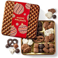 Christmas Chocolate Gift Basket– Holiday Candy Gift Box with Assorted Milk, Dark & White Chocolates – Holiday Food Gift Idea for Men, Women, Family, Corporate- Bonnie & Pop