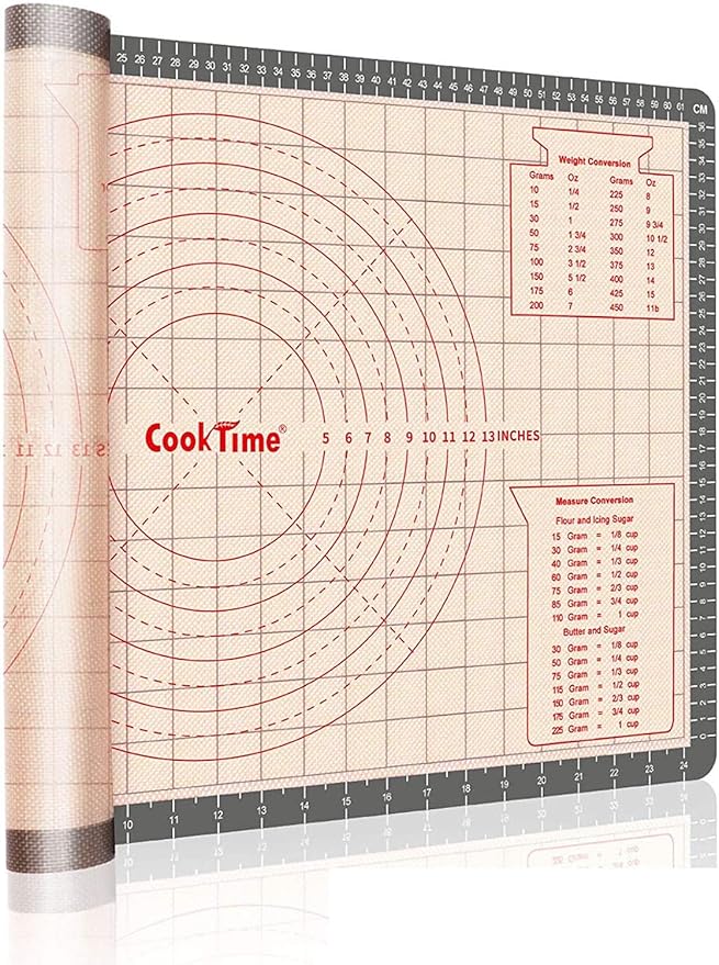 Pastry Baking Mat 28x20 Inch - Larger Silicone Baking Pastry Mat for Rolling Dough,Non Silp Silicon Dough Sheet Mat with Measurement,Perfect for Making Pie,Pizza