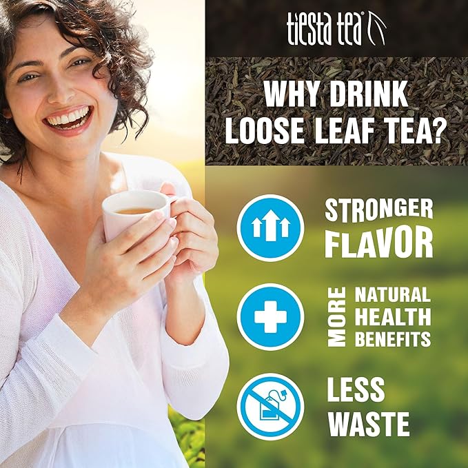 Tiesta Tea - Merry Cocoa Cherry Loose Leaf Tea, Chocolate Cherry Herbal Blend, Non-Caffeinated, Hot or Iced, Makes up to 200 Cups in Resealable Bulk Pouch, 16 Ounce