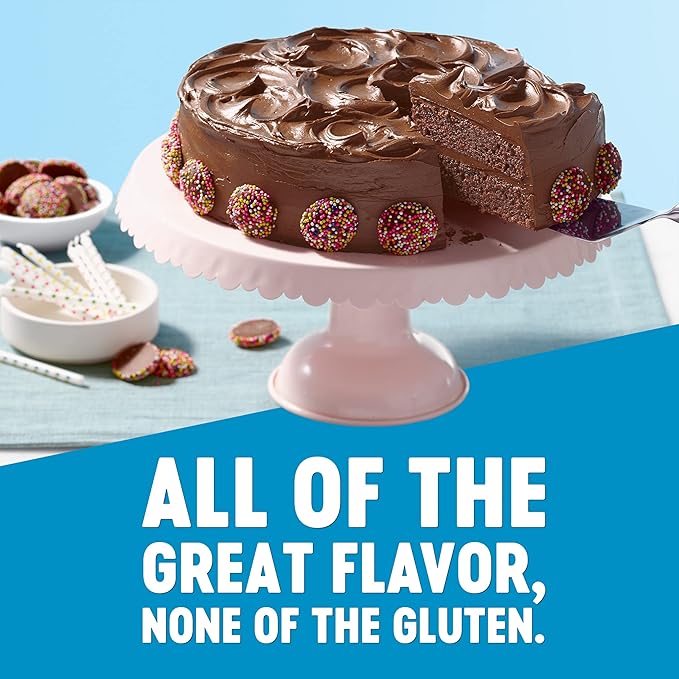 Krusteaz Gluten Free Chocolate Cake Mix, No Artificial Flavors, Colors, or Preservatives, 18 Ounce(Pack of 2)
