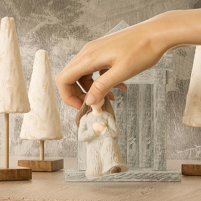 Angel Nativity Scene Molds - Jesus, Maria, Angel & Nativity Designs - Resin Casting & Silicone Molds for Candle Making & Home Decor Wave Candle Mold