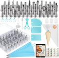 Kootek 90 PCs Piping Bags and Tips Set, Cake Decorating Supplies Kit with 55 Numbered Icing Piping Tips, 20+2 Pastry Bags for Cake Cupcake, Frosting Piping Kit with Booklet and eBook