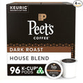 Peet's Coffee, Dark Roast K-Cup Pods for Keurig Brewers - House Blend 96 Count (4 Boxes of 24 K-Cup Pods)