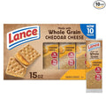 Lance Sandwich Crackers, Made with Whole Grain Crackers, Cheddar Cheese, 10 Packs, 6 Sandwiches Each