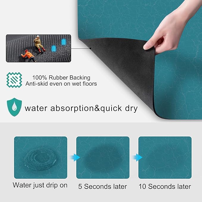 GOLENER Coffee Maker Mat For Countertops,Coffee Bar Decor,Coffee Machine Pads,Absorbent, Washable,Reversible Microfiber Dish Drying Mat For Kitchen accessories,Under Small Appliance Mats