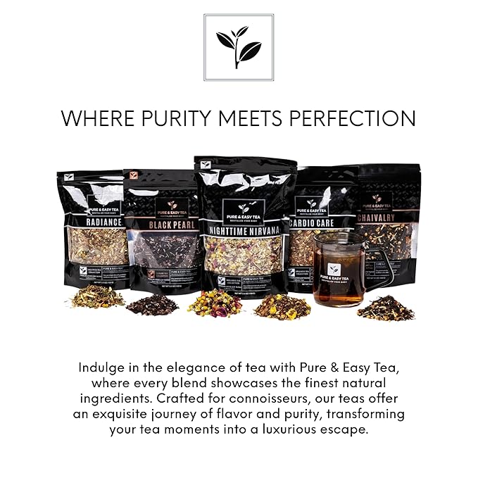 Pure And Easy Tea, EnduraBoost, Natural Energy & Endurance Tea, Caffeinated Loose Leaf Blend with Performance Herbs, Supports Stamina, Focus & Athletic Performance, 30-Day Supply, 100g/3.5oz