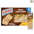 Lance Sandwich Cookies, Nekot Lemon Creme, 10 Individually Wrapped Packs, 6 Sandwiches Each