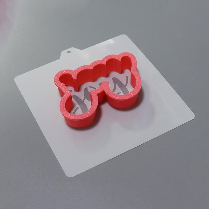 Cookie Cutter and Stencil Set Bundle cookie stencil and cutter kit Joy Hand Lettering Plaque - Cookie Cutter and stencil (Joy)