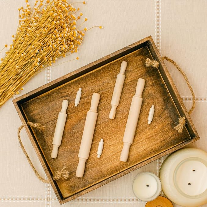 Wooden Mini Rolling Pin, 1-5/8 inches, Pack of 50, Perfect for Scrapbook Projects, Miniatures, Party Decor, and Crafts, by Woodpeckers