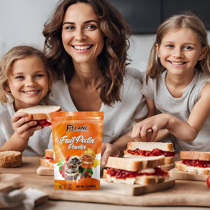 Fruit Pectin Powder 2 lbs - For Canning Jams and Jellies - Natural, Vegan and NON-GMO - Premium Bulk Ingredient Mix - Great for Apple Pie Filling - By Fit Lane Nutrition - Value Size Bag