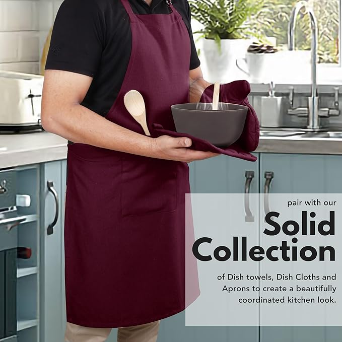 Native Fab 4 Piece Set - 2 Oven Mitts & 2 Potholders, Heat Resistant, 100% Cotton, Quilted Design, Non-Slip Grip, Machine Washable, Ideal for Baking, Cooking, BBQ, Kitchen Protection - Burgundy Wine