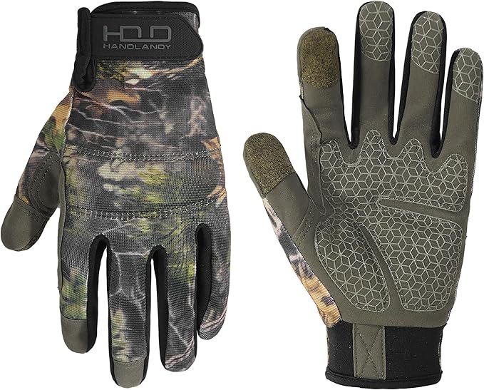 HANDLANDY Work Gloves for Men & Women, Utility Mechanic Working Gloves Touch Screen, Flexible Yard Work Gloves