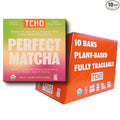 TCHO Perfect Matcha Chocolate Bar 10 Pack - Organic Oat Milk Chocolate with Matcha Shell and Strawberry Filling - Plant-Based Non-GMO Matcha Snacks