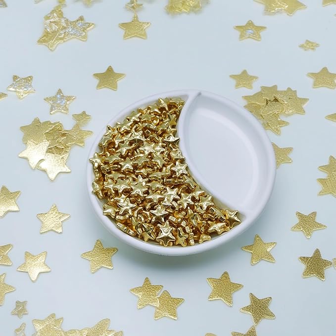 10mm Super Gold Stars Sprinkles Edible Stars Cake Decorating Stars Cake Decorations Cupcake Toppers Cookie Decorating Perfect for Cakes,Cupcakes,Desserts Toppings 3OZ