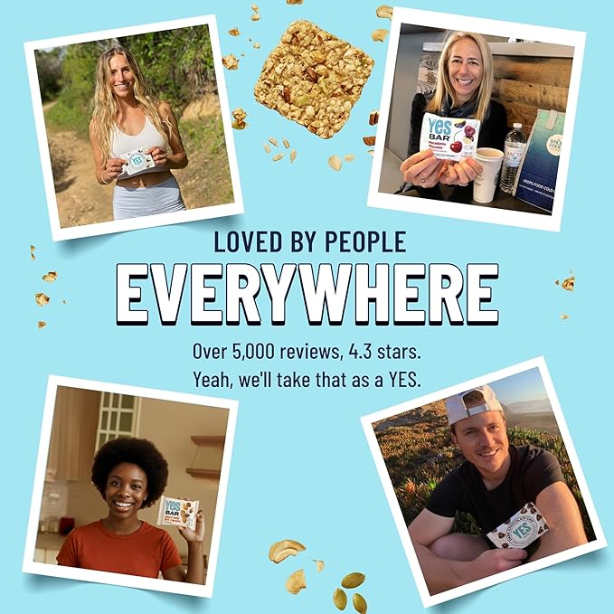 YES Bar – Salted Maple Pecan – Plant Based Protein, Decadent Snack Bar – Vegan, Paleo, Gluten Free, Dairy Free, Low Sugar, Healthy Snack, Breakfast, Low Carb, Keto Friendly (6 Count)