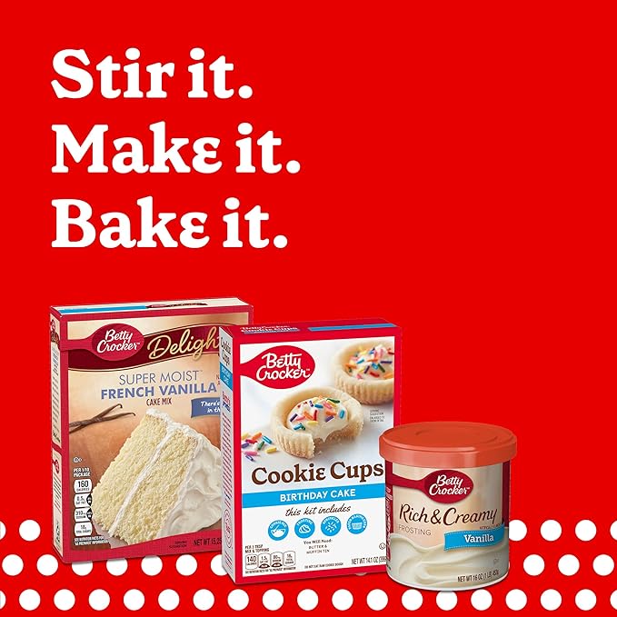 Betty Crocker Super Moist French Vanilla Cake Mix, 15.25 oz (Pack of 6)
