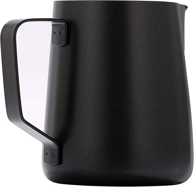 Apexstone 20 oz Black Espresso Steaming Pitcher, Espresso Milk Frothing Pitcher 20 oz Black, Coffee Milk Frothing Cup, Coffee Steaming Pitcher 20 oz/600 ml