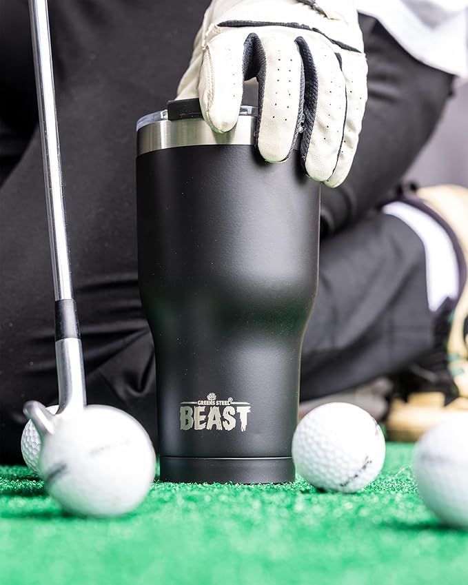 Beast 40 oz Tumbler Stainless Steel Vacuum Insulated Coffee Ice Cup Double Wall Travel Flask (Matte Black)