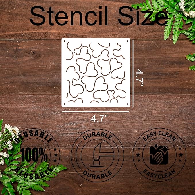 Sashiko Stencil 4.7inch Geometric Sashiko Pattern Template Drawing Line Quilting Stencils for Sewing Hand Quilting Embroidery