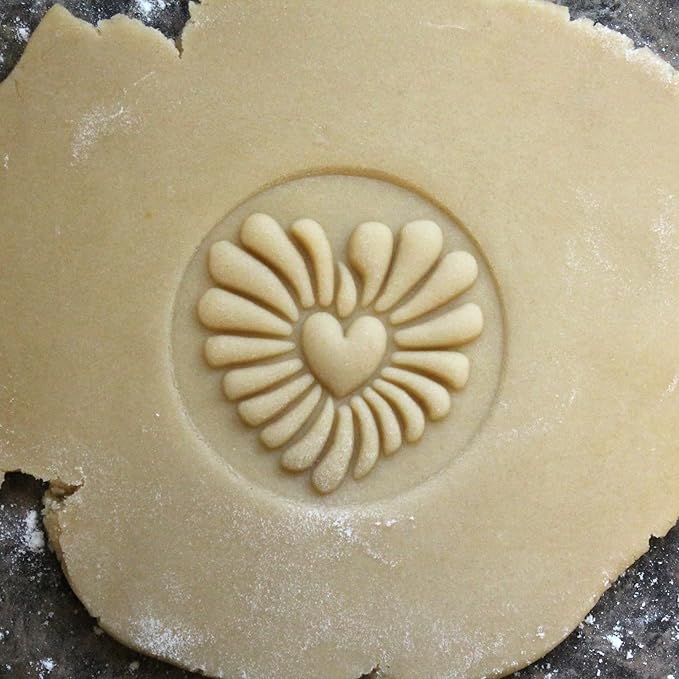 Wood Cookie Stamp, 2.5 Inch (Heart Love CS-054)