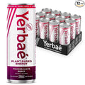 Yerbaé Energy Seltzer - Pomegranate Berry, No Sugar/Calories/Carbs. Energized by Yerba Mate, Naturally Caffeinated Plant-Based, Healthy Alternative to Coffee, Sugary Sodas, Pack of 12, 12oz cans
