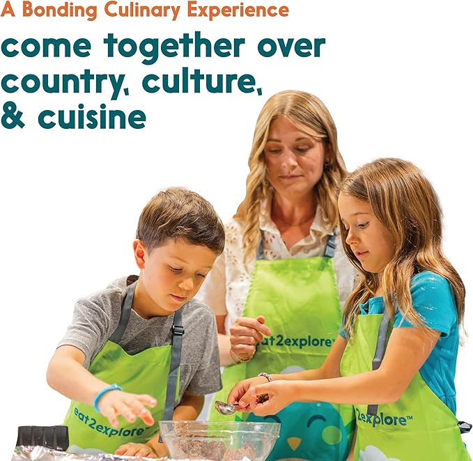 eat2explore Cooking Kits for Kids – Interactive & Educational Kids Cooking Sets Real for Ages 5 and Up,3 Recipe Cards & Global Ingredients – Fun Gift for Young Chefs (France Edition)