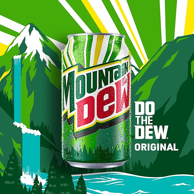 Mountain Dew Soda, Mini Cans, 7.5 Fl Oz (Pack of 10)