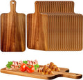 Nuenen 50 Pcs Wood Cutting Board with Handle 15.7 x 7.8 Inch Acacia Bamboo Wooden Serving Kitchen Chopping Boards for Pizza, Bread, Cheese, Charcuterie, Fruit, Vegetables (Acacia)