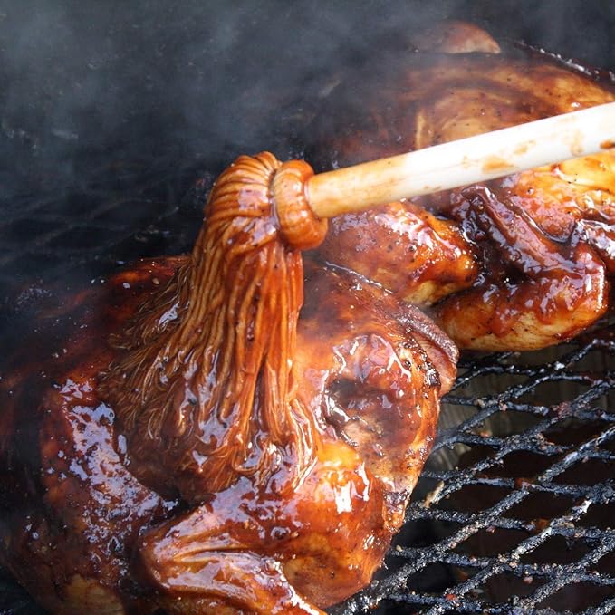 Better Grillin BBQ Bastin Mop Basting Barbecue Brush/Mop Easily Applies Marinades, Sauces, Washes Out, 16in Handle, 6pk