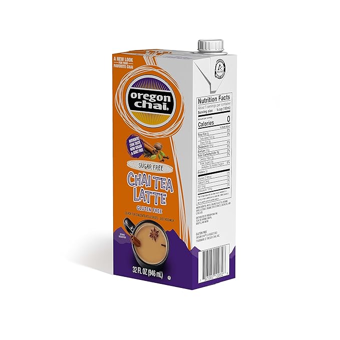 Oregon Chai Sugar Free Chai Concentrate, 32 Fluid Ounce (Pack of 1)