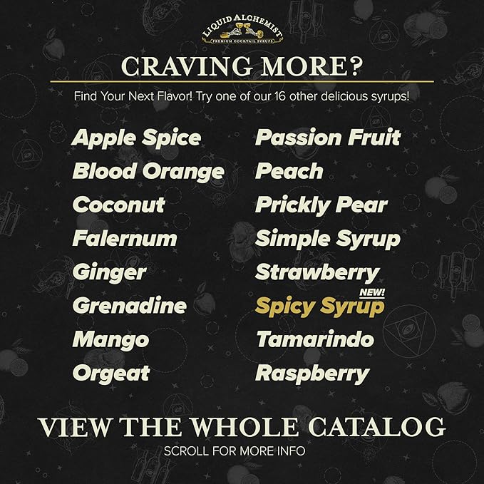 Liquid Alchemist Raspberry Syrup for Drinks - Real Ingredients Make the Perfect Summer Cocktail or Margarita Mix - Our Raspberry Cocktail Syrup is Non-GMO & Vegan (12.7 oz)