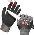 Schwer ProGuard Highest Level Cut Resistant Work Gloves PR3326 for Extreme Protection，ANSI A9 Cut Gloves with Reinforced Thumb, Non Slip, Breathable, Durable, Touch-screen, Non PFAS, Black 1 Pair（M）