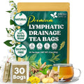 FreshDrinkUS, Lymphatic Drainage Tea | 30 Tea Bags | Herbal Tea Bags with Ginger, Dandelion Root, Burdock Root, Mullein, Calendula, Lemongrass, Rose, Licorice & Tulsi – Caffeine-Free Herbal Blend