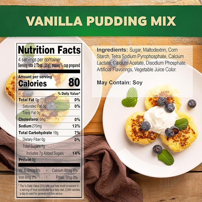 OSEM Pudding Vanilla Flavor, 2.8 oz, (Pack of 6)