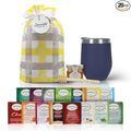 Tea Gift Set for Women & Men – Includes Assorted Teas, Elegant Mug & Honey (Blue)