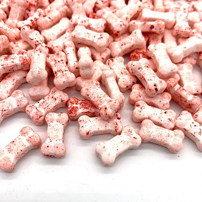 Bloody Dog Bones Candy-Spooky Hard Candies Cake Cupcake Toppers Cookie Dessert Sprinkles Decorations 2.8oz
