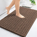Arotive Luxury Chenille Bathroom Rug Mat, Extra Soft Thick Absorbent Shaggy Bath Rugs, Non-Slip Machine Wash Dry, Plush Bath Mats for Bathroom, Shower and Tub, 36x24, Mocha