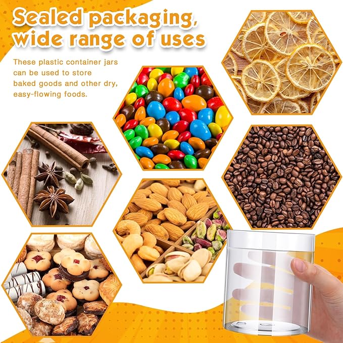 Patelai 4 Pieces Round Wide-mouth Leak Proof Plastic Container Jars with Lids for Travel Storage Makeup Beauty Products Face Creams Oils Salves Ointments DIY Making(16 Ounce,White)