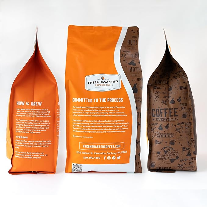 Fresh Roasted Coffee, Coffiend, 5 lb (80 oz), Med-Dark Roast, Kosher, GROUND