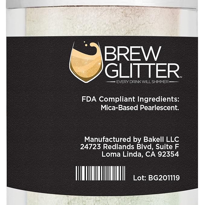 Green Iridescent BREW GLITTER Edible Glitter For Drinks, Cocktails, Beer, Garnish Glitter & Beverages | KOSHER & HALAL Certified | 100% Edible & Food Grade | Vegan, Gluten, Nut Free (25g, Green Iridescent)