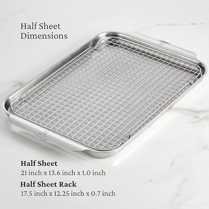 Hestan Provisions OvenBond – 3-Piece Tri-ply Baking Sheet Set – Professional Stainless Steel Bakeware