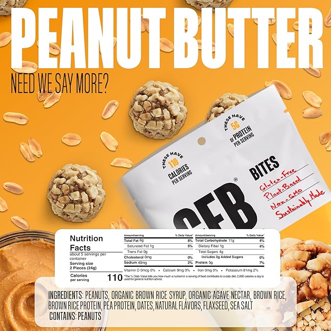 The GFB Variety Pack Protein Bites - Gluten Free, Plant Based, Non GMO, Sustainably Made – Ridiculously Tasty, Healthy, Vegan, Protein Energy Balls, 4 oz (6 Count)