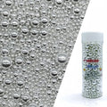 Edible Silver Sugar Pearls Sprinkles Candy Mix Size Pearls Cake Decorations Cupcake Toppers Decorating Perfect for Wedding Party Valentine Christmas Supplies 4.58OZ