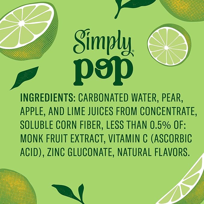 Simply POP Prebiotic Soda Variety Pack Cans, 12 fl oz, 12 Pack