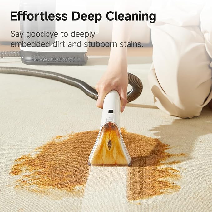 uwant Portable Carpet Cleaner 18Kpa Powerful Suction Spot Upholstery Cleaner for Deep Cleaning Self-Cleaning Carpet Cleaner Machine with Exclusive Specialty Tools (Pro 18Kpa)